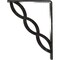 Ekena Millwork Loera Wrought Iron Bracket, (Single center brace), Antiqued Silver 1 1/2"W x 5 1/2"D x 8"H BKTM01X05X08SLOASV - alternate 4